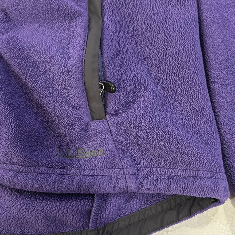 L.L. BEAN Women’s Purple Polartec full Zip Up Fleece Jacket‎ Size Small EUC